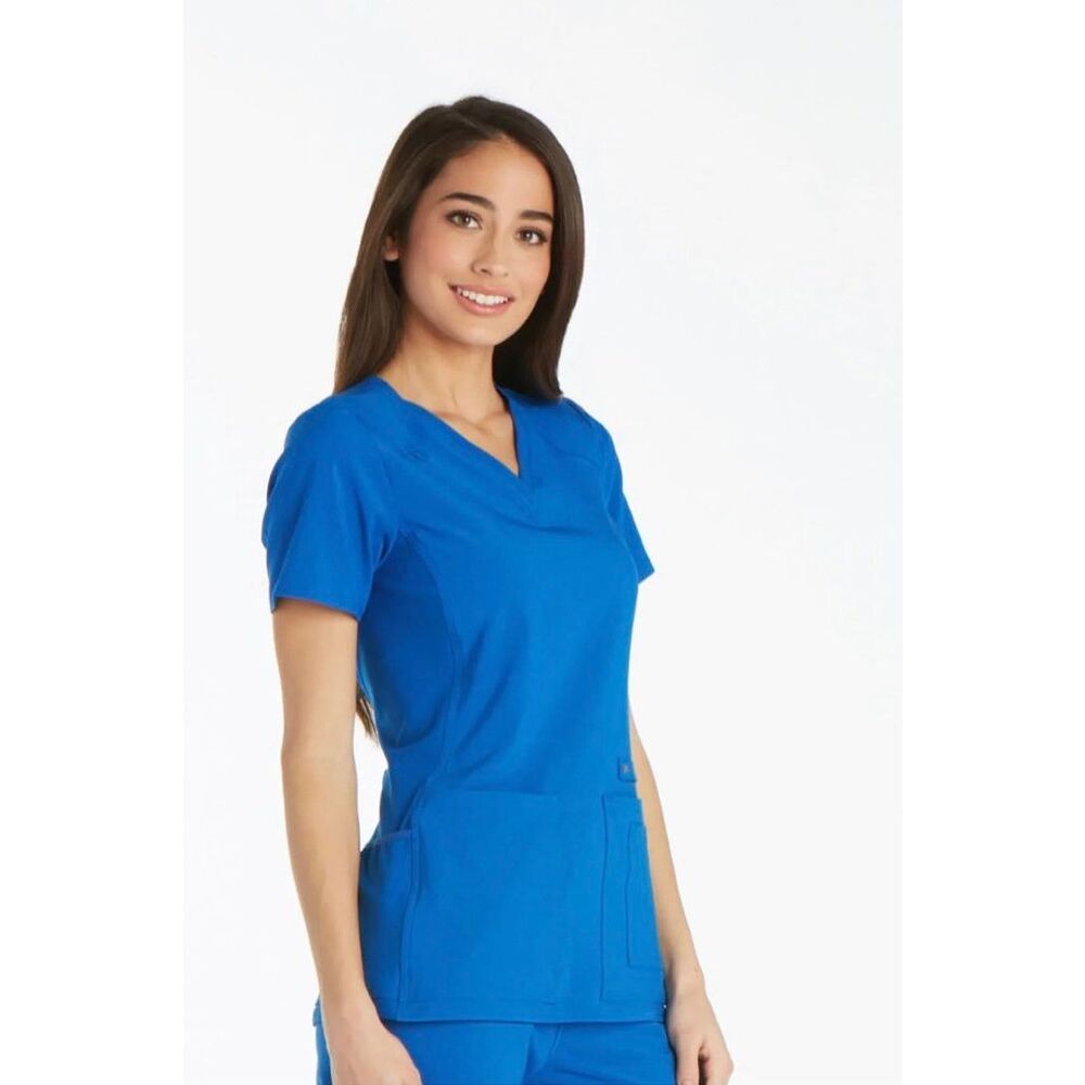 Woman’s Blue Cherokee Scrub Set- V-Neck Top Size S and Pants Size XS